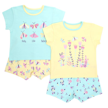 Baby Girls Pyjama Set - 2 Pack